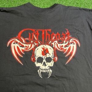 Cut‎ Throat Fightgear.com Graphic T-Shirt Black Mens Size XL Short Sleeve
